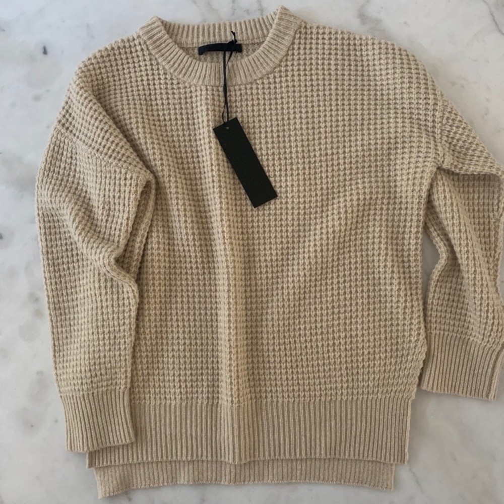 Jenni Kayne Seattle Crewneck Sweater, Camel Hair, XS